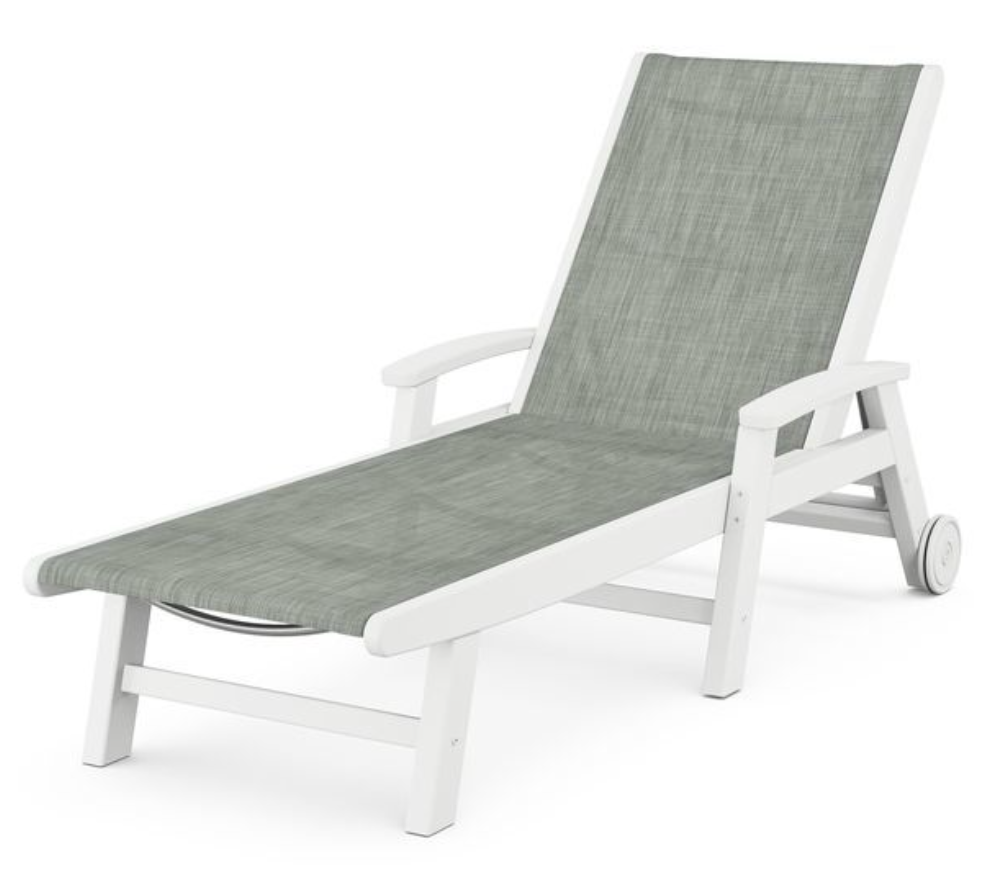 POLYWOOD® Coastal Chaise with Wheels