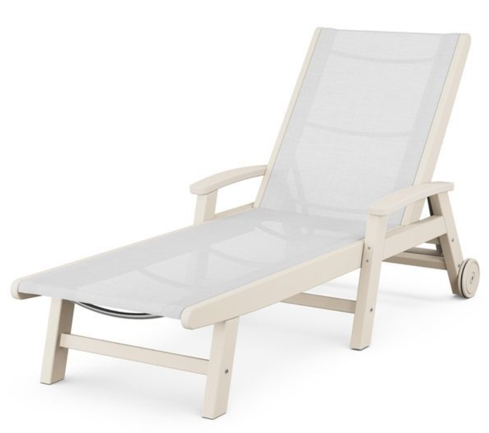 POLYWOOD® Coastal Chaise with Wheels