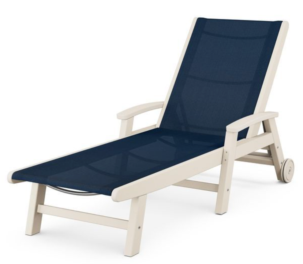 POLYWOOD® Coastal Chaise with Wheels