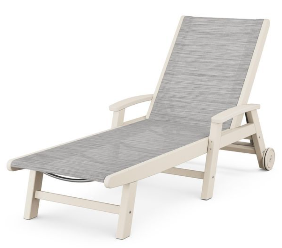 POLYWOOD® Coastal Chaise with Wheels
