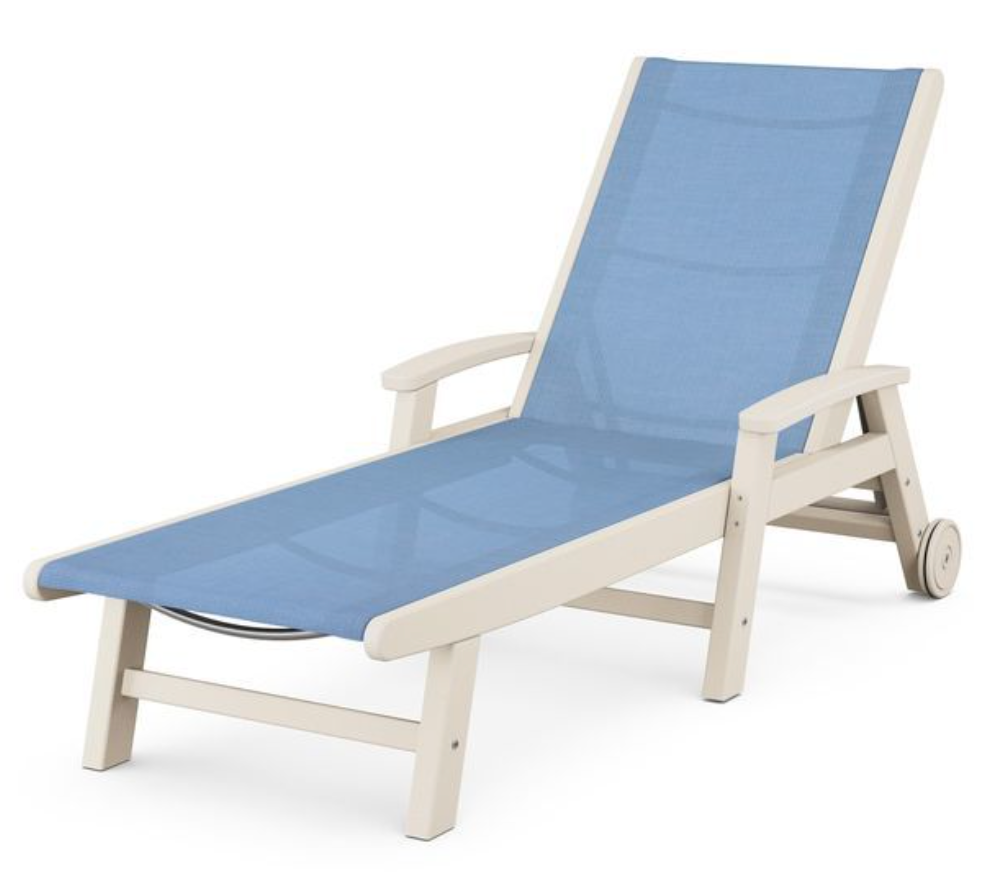 POLYWOOD® Coastal Chaise with Wheels