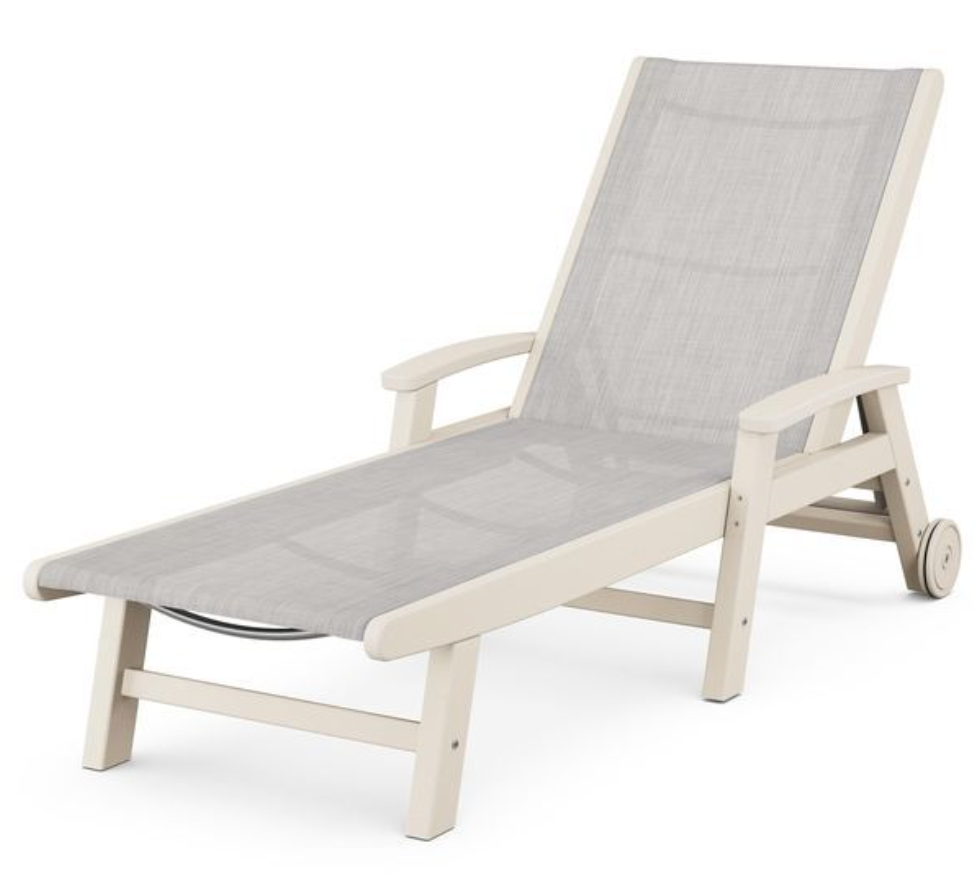 POLYWOOD® Coastal Chaise with Wheels