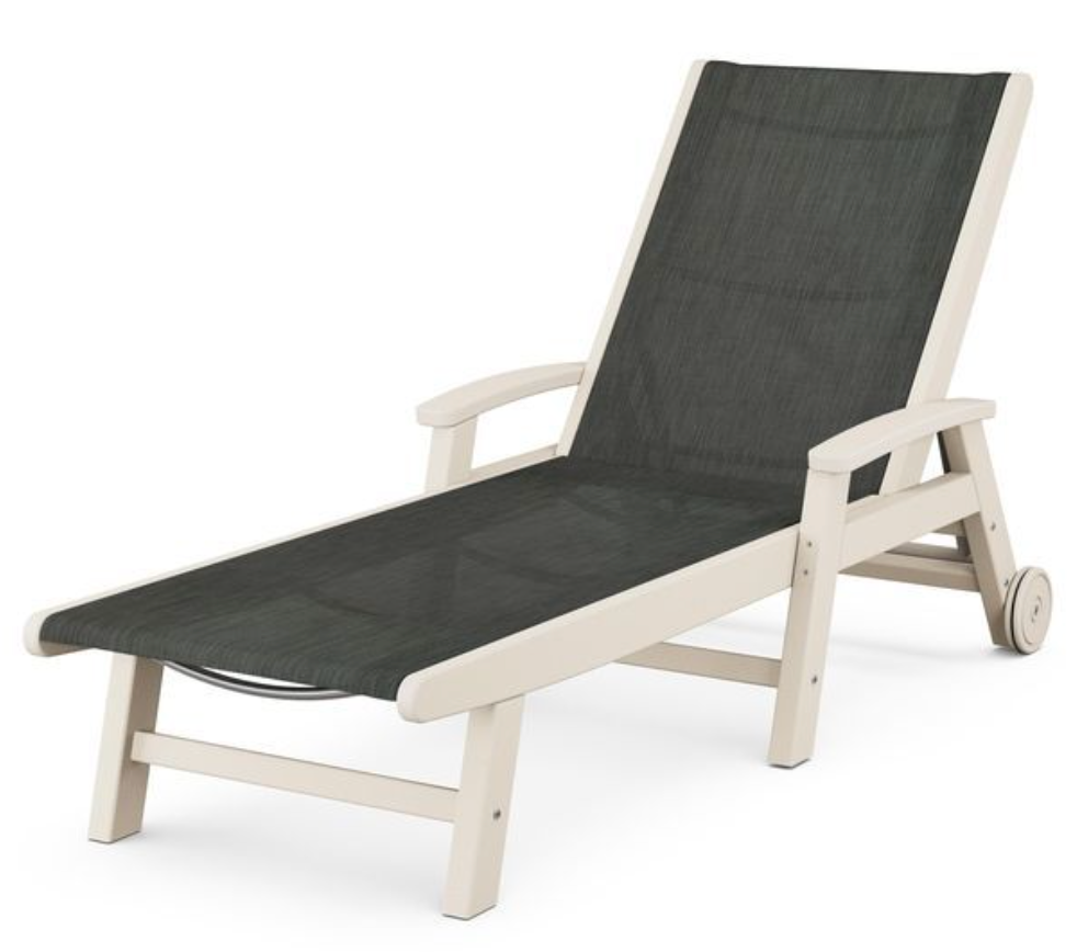 POLYWOOD® Coastal Chaise with Wheels