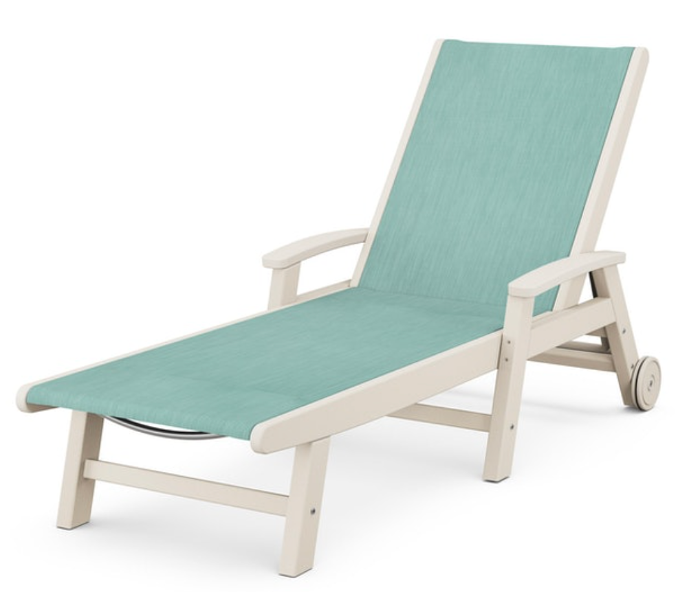 POLYWOOD® Coastal Chaise with Wheels