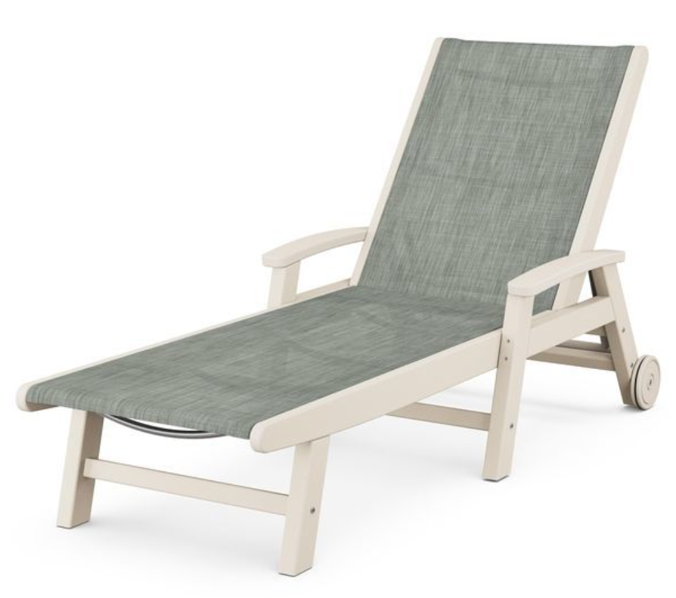 POLYWOOD® Coastal Chaise with Wheels