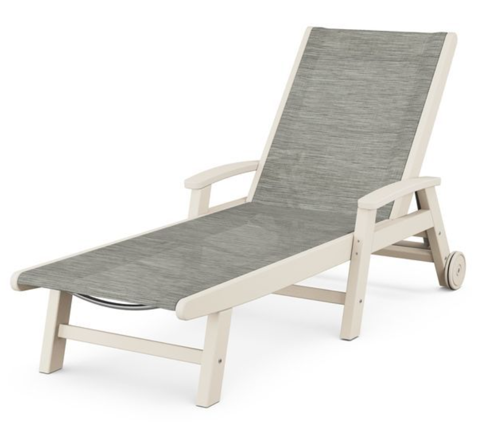 POLYWOOD® Coastal Chaise with Wheels