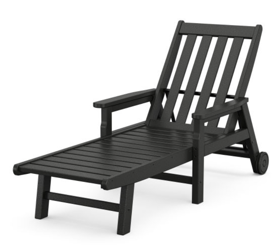 POLYWOOD® Vineyard Chaise with Arms and Wheels