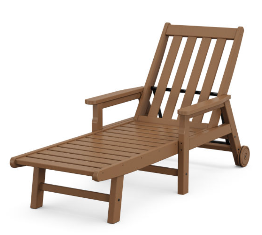 POLYWOOD® Vineyard Chaise with Arms and Wheels