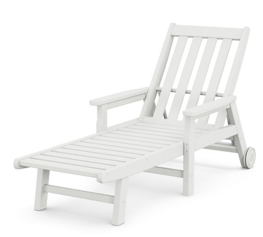 POLYWOOD® Vineyard Chaise with Arms and Wheels