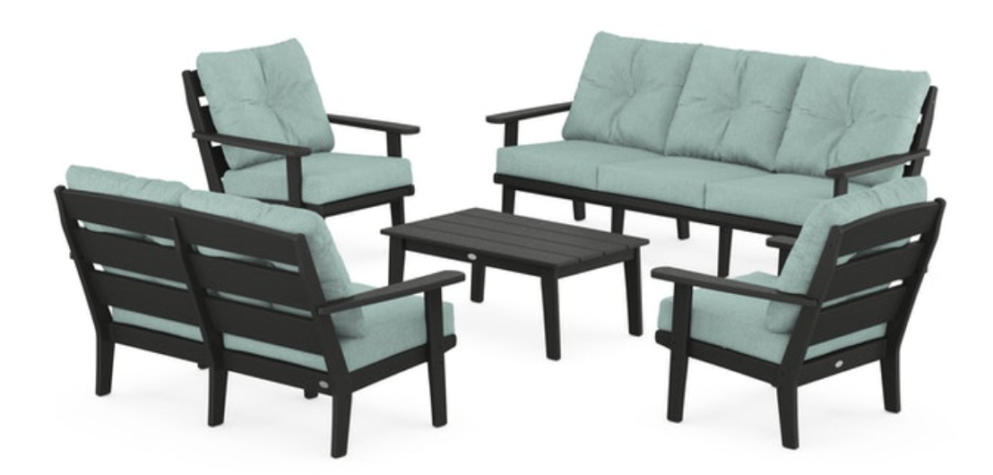 POLYWOOD® Lakeside 5-Piece Lounge Sofa Set