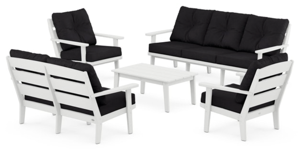 POLYWOOD® Lakeside 5-Piece Lounge Sofa Set