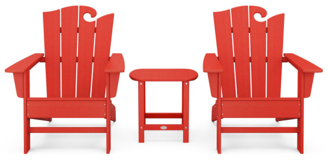 POLYWOOD® Ocean Adirondack 3-Piece Set