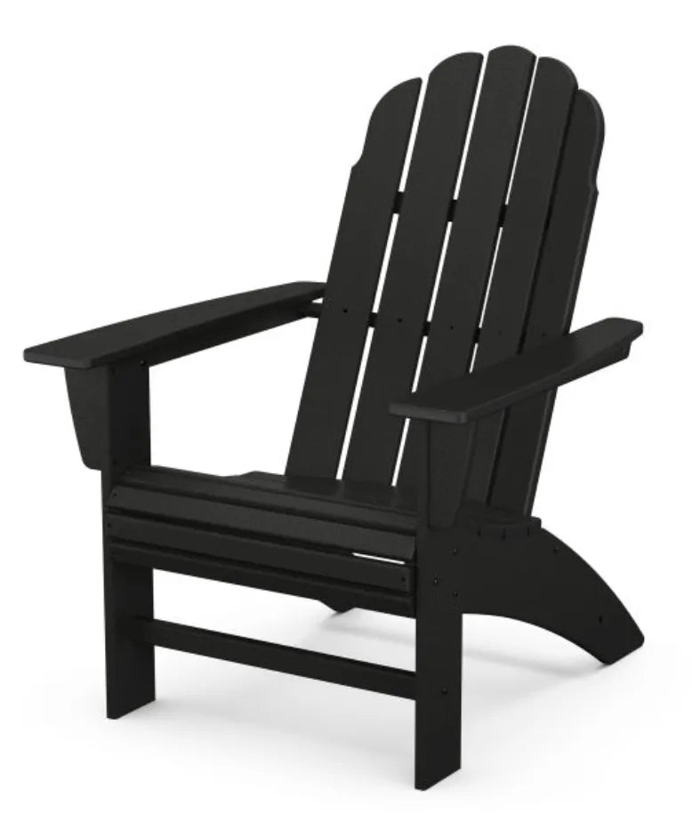 Black Vineyard Curveback Poly Adirondack Chair