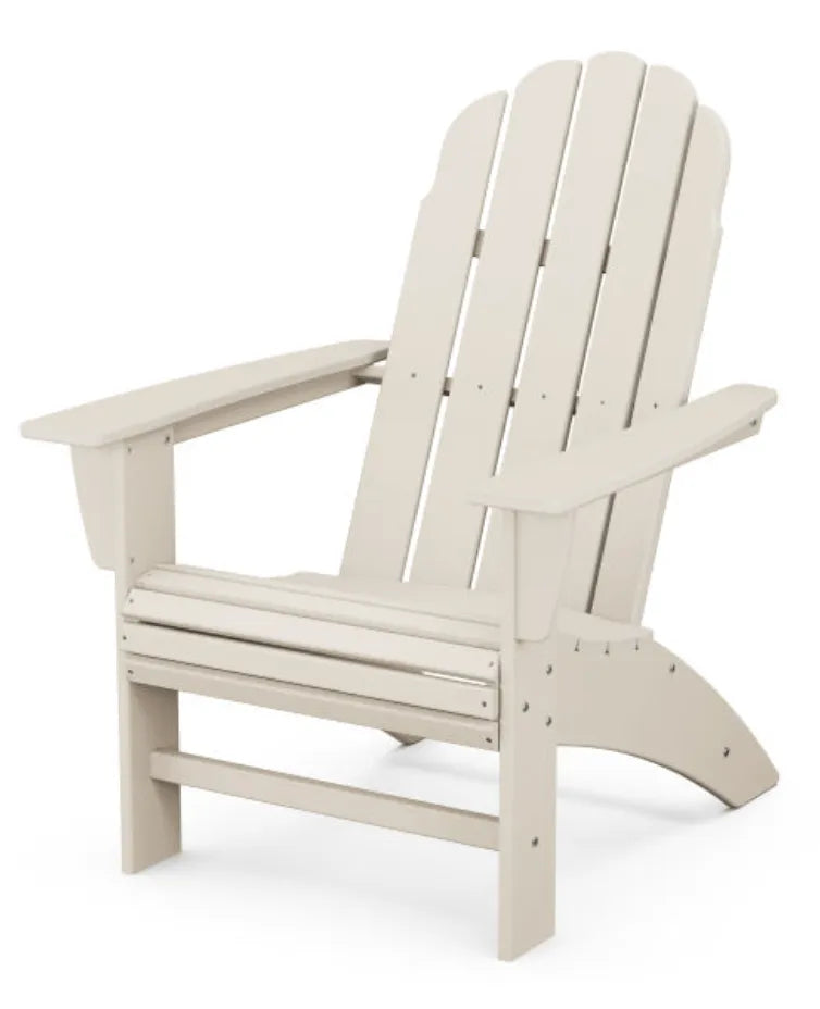 Sand Cream Vineyard Curveback Poly Adirondack Chair