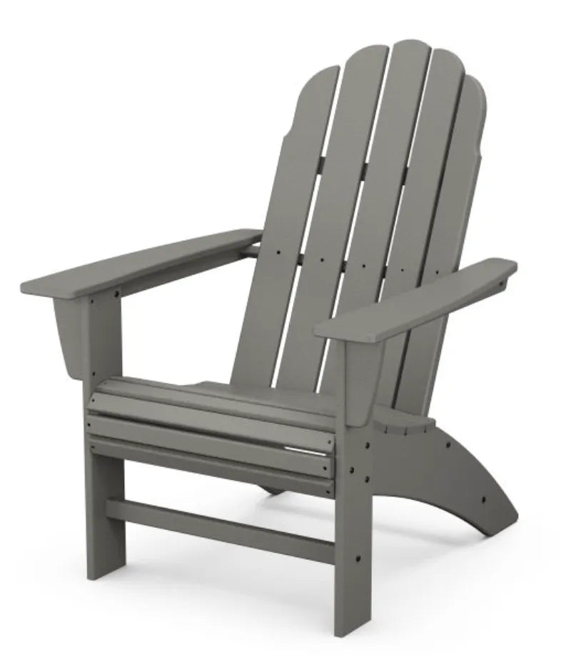 Slate Grey Vineyard Curveback Poly Adirondack Chair