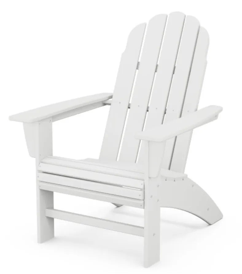 White Vineyard Curveback Poly Adirondack Chair