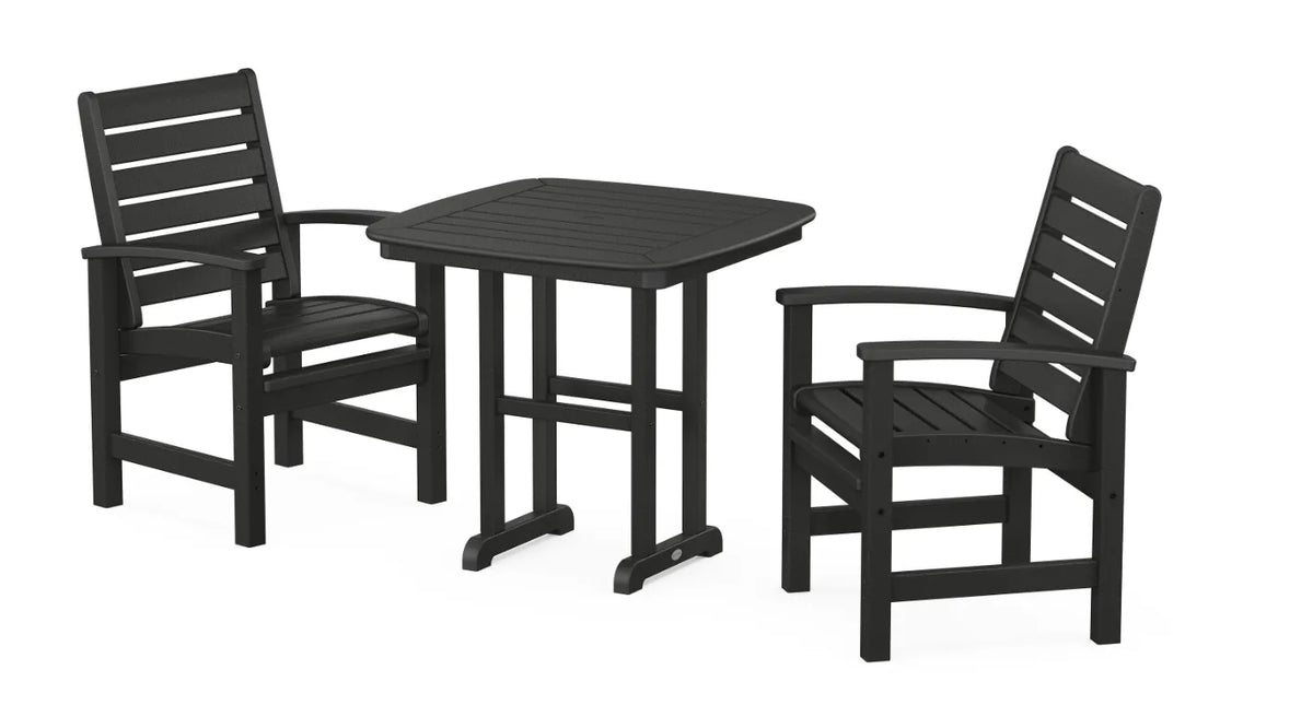 Polywood Dining Set Black POLYWOOD® Signature 3-Piece Dining Set