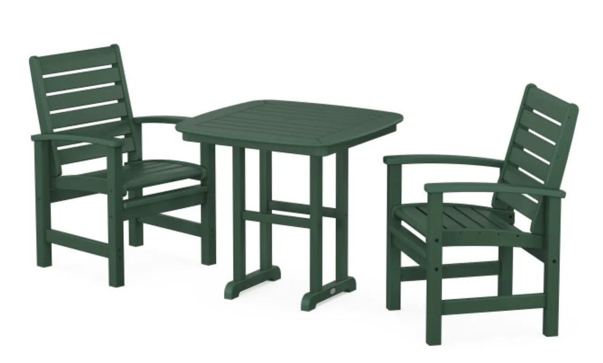 Polywood Dining Set Green POLYWOOD® Signature 3-Piece Dining Set