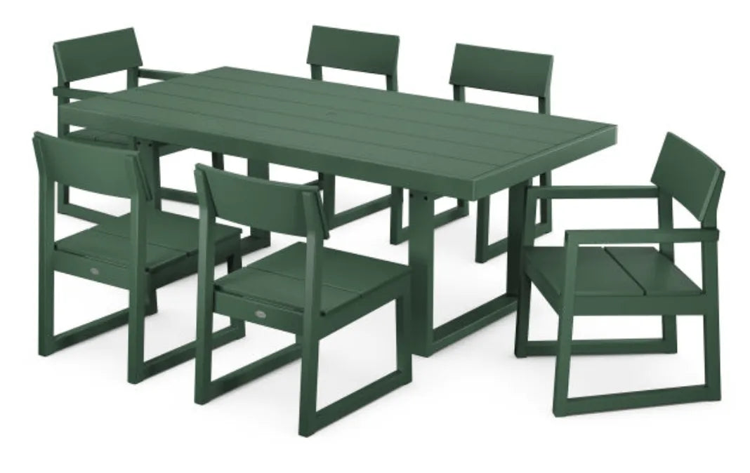 Polywood Dining Set Green POLYWOOD® EDGE 7-Piece Dining Set