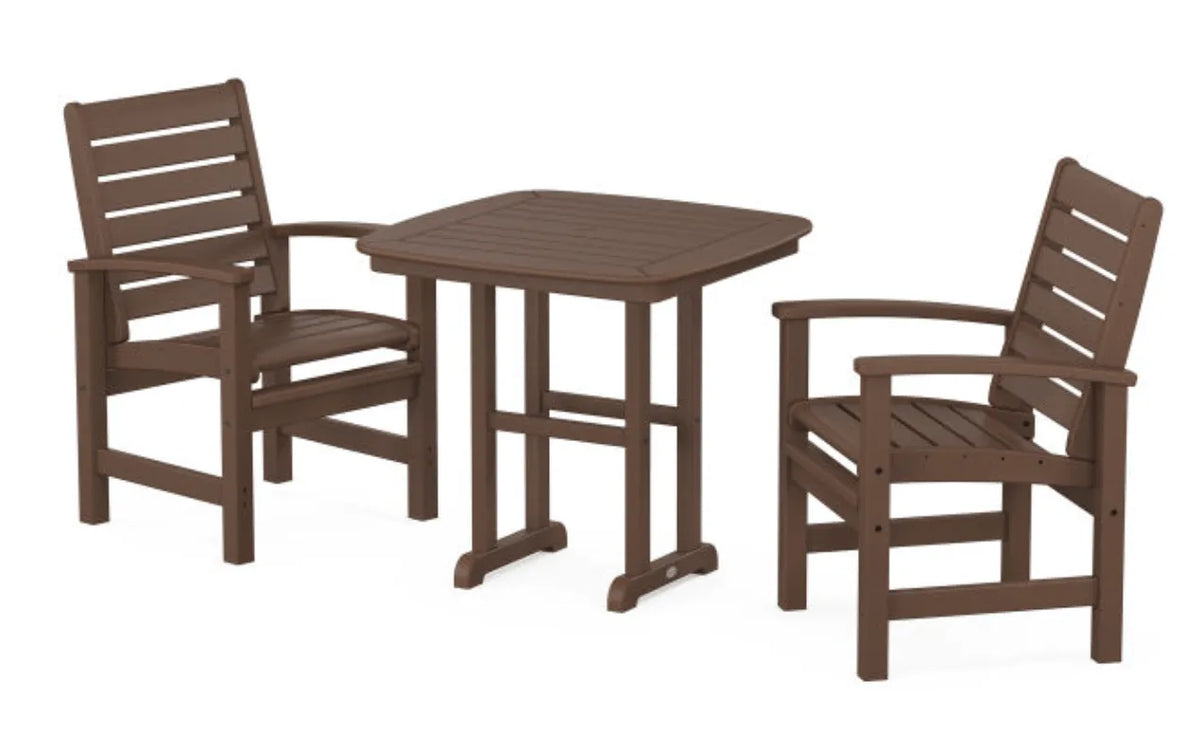 Polywood Dining Set Mahogany POLYWOOD® Signature 3-Piece Dining Set