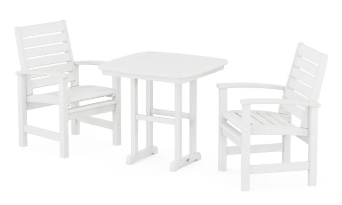 Polywood Dining Set White POLYWOOD® Signature 3-Piece Dining Set