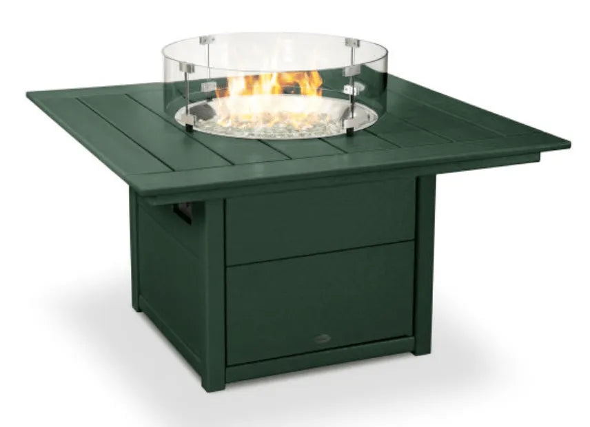 Polywood Fire Pit Green POLYWOOD® Square 42&quot; Fire Pit Table
