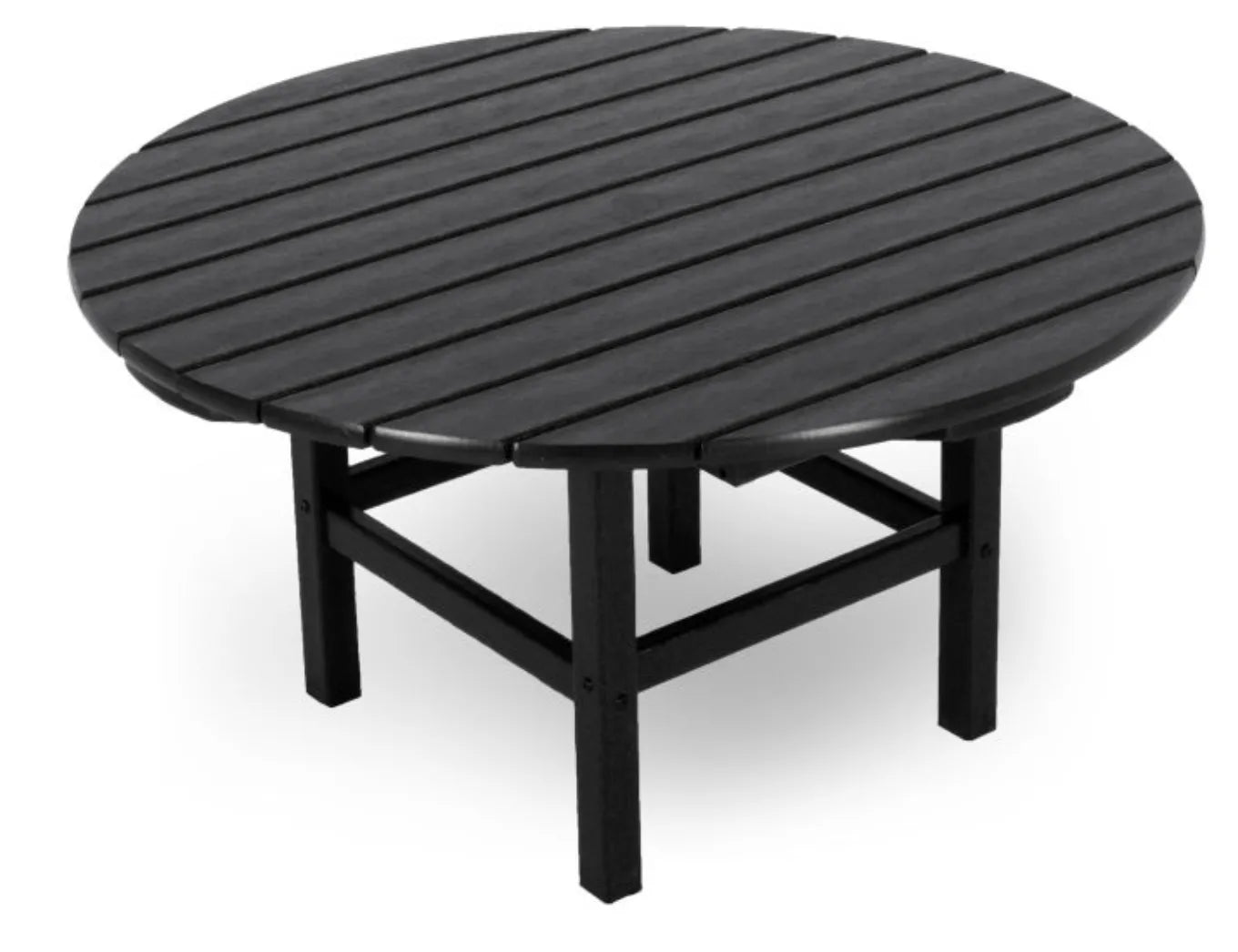 Polywood Patio Furniture Slate Grey POLYWOOD® Round 37" Conversation Table