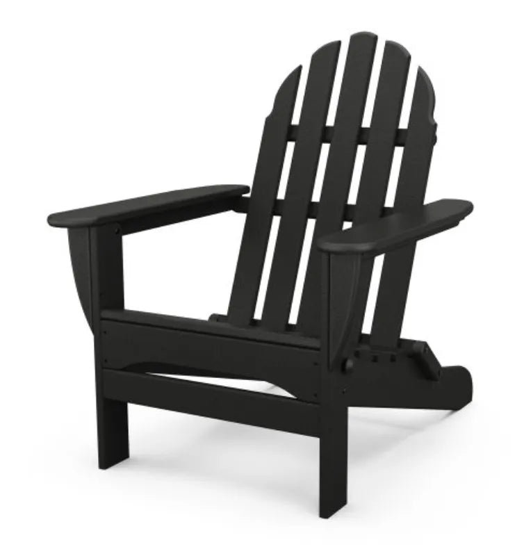 POLYWOOD Classic Folding Adirondack Chair AD5030 - Black