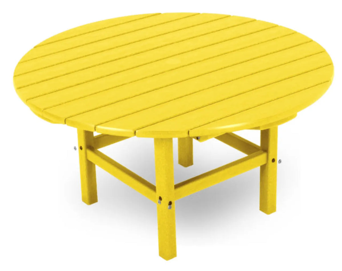 Polywood Patio Furniture Lemon POLYWOOD® Round 37&quot; Conversation Table