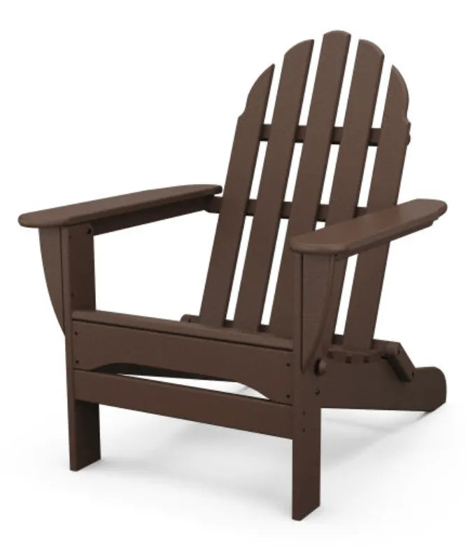 Poly Wood Classic Folding Mahogany Poly Adirondack Chair