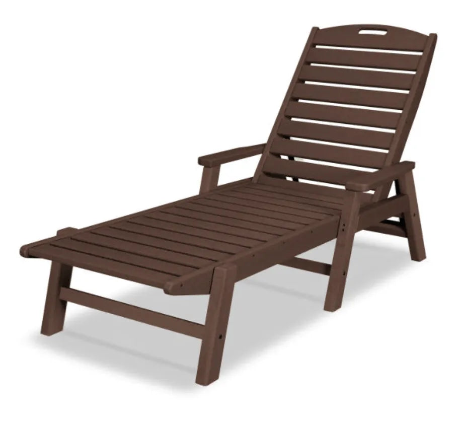 Polywood Patio Furniture Mahogany POLYWOOD® Nautical Chaise with Arms
