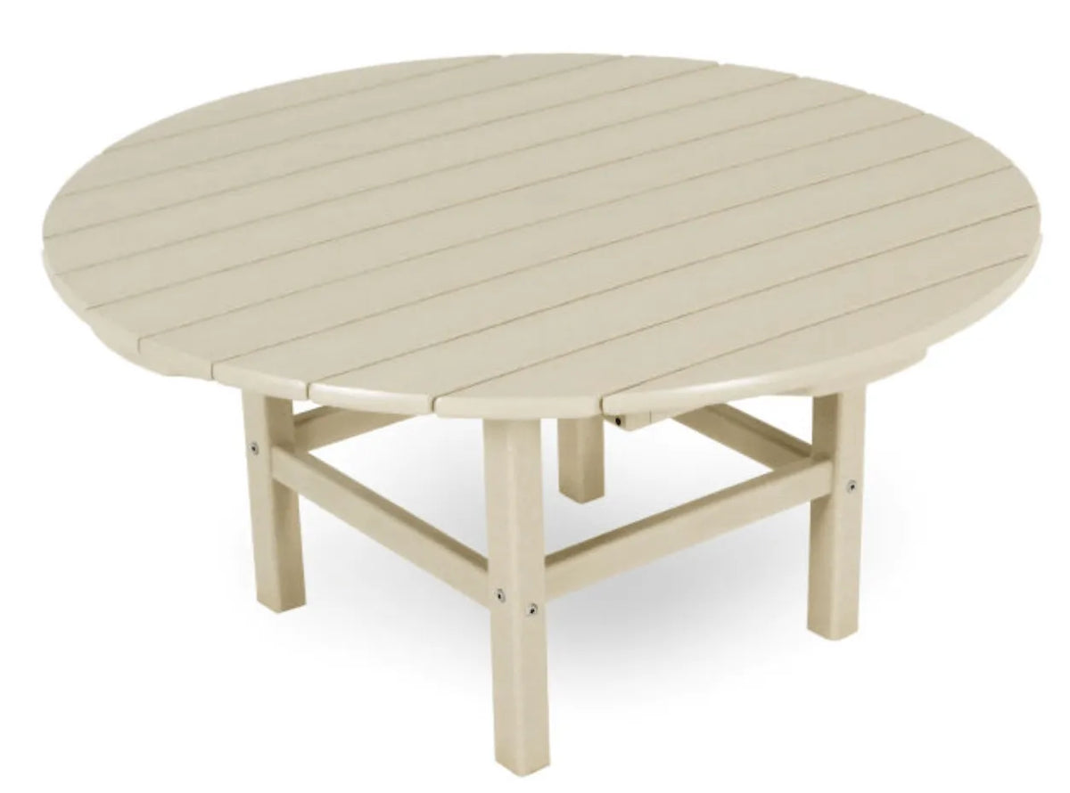 Polywood Patio Furniture Sand POLYWOOD® Round 37&quot; Conversation Table