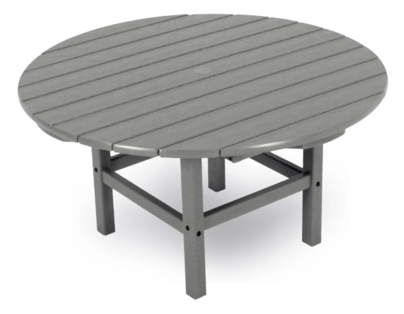 Polywood Patio Furniture Slate Grey POLYWOOD® Round 37" Conversation Table