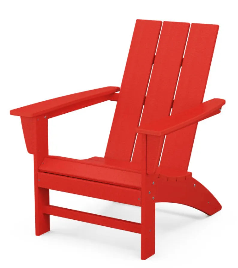 Red Modern Poly Adirondack Chair