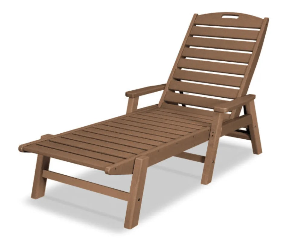 Polywood Patio Furniture Teak POLYWOOD® Nautical Chaise with Arms