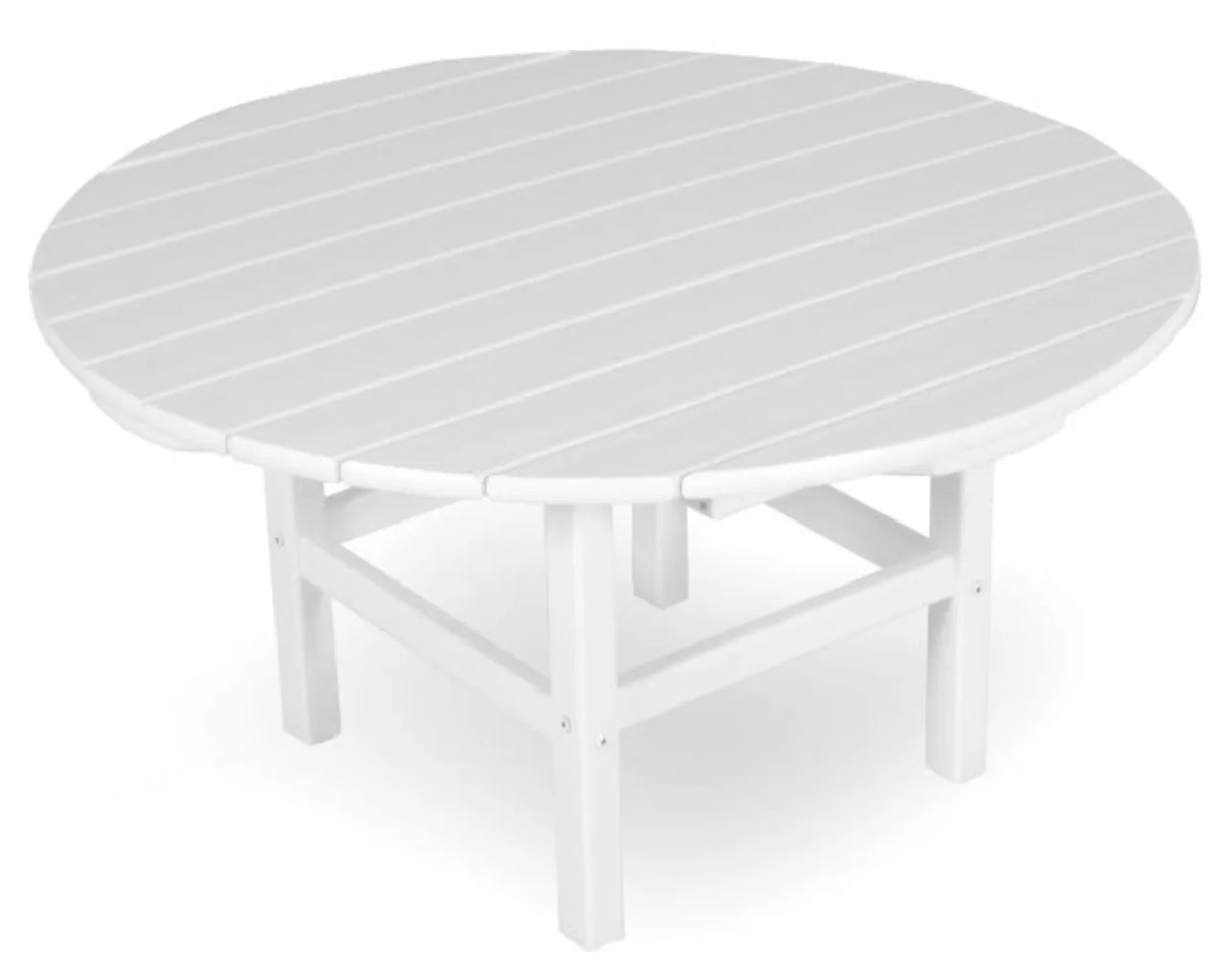 Polywood Patio Furniture White POLYWOOD® Round 37&quot; Conversation Table