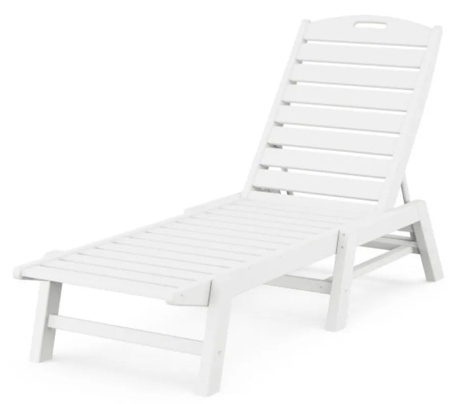 Polywood Patio Furniture White POLYWOOD® Nautical Chaise