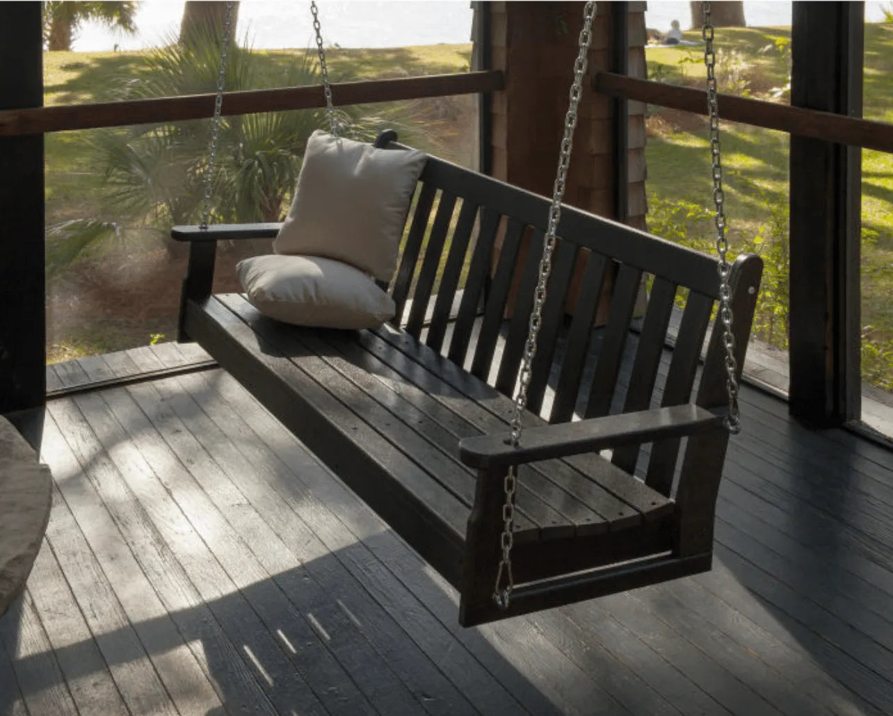 Polywood polywood bench Slate Grey POLYWOOD® Vineyard 60" Porch Swing