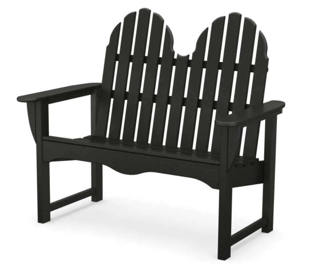 Polywood polywood bench Black POLYWOOD® Classic Adirondack 48&quot; Bench
