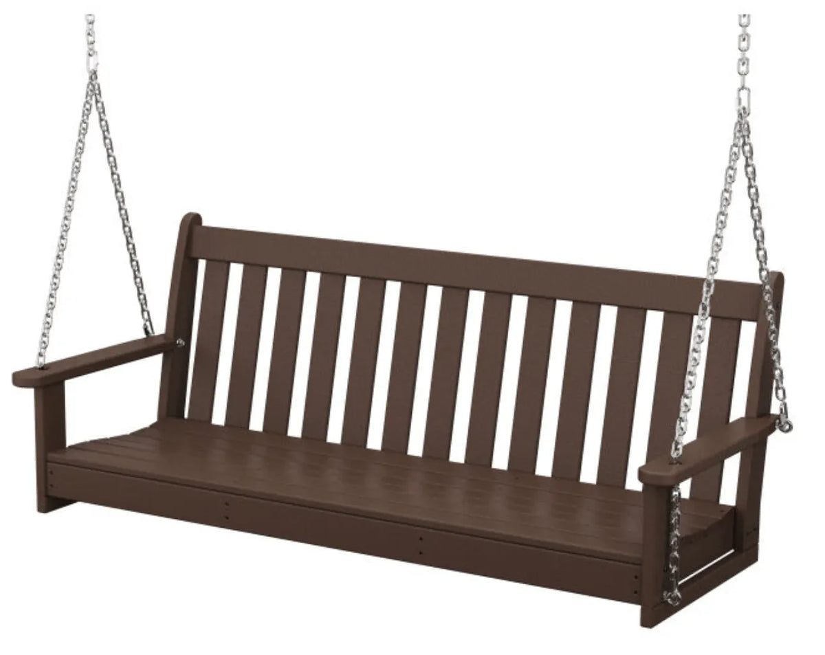 Polywood polywood bench Mahogany POLYWOOD® Vineyard 60&quot; Porch Swing