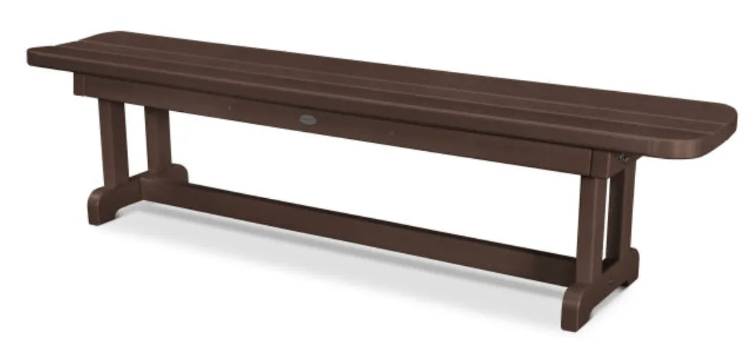 Polywood polywood bench Mahogany POLYWOOD® Park 72&quot; Harvester Backless Bench