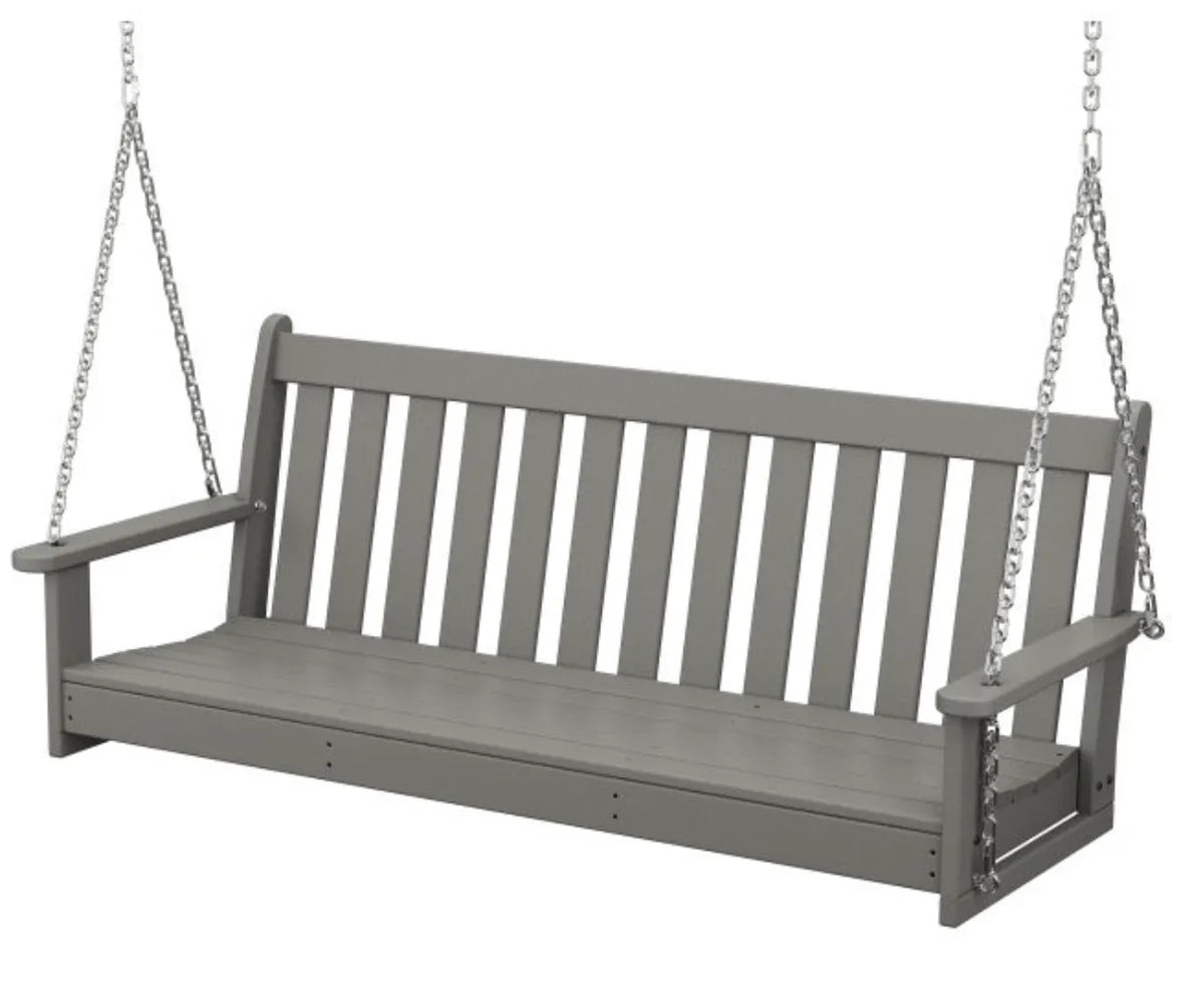 Polywood polywood bench Slate Grey POLYWOOD® Vineyard 60&quot; Porch Swing