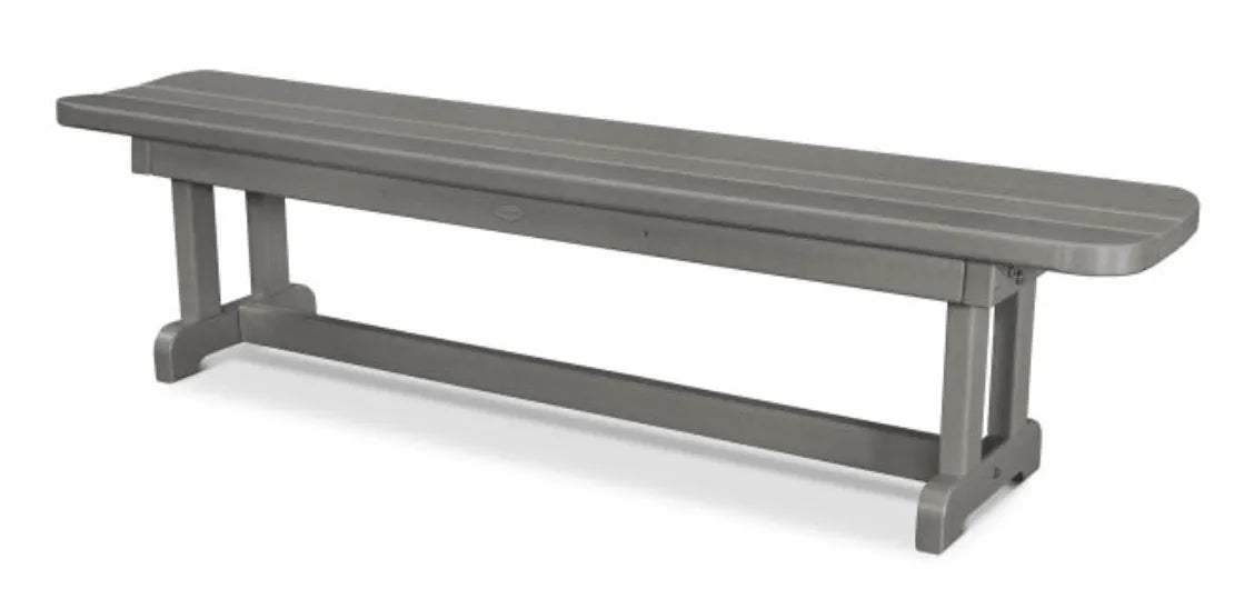 Polywood polywood bench Slate Grey POLYWOOD® Park 72&quot; Harvester Backless Bench