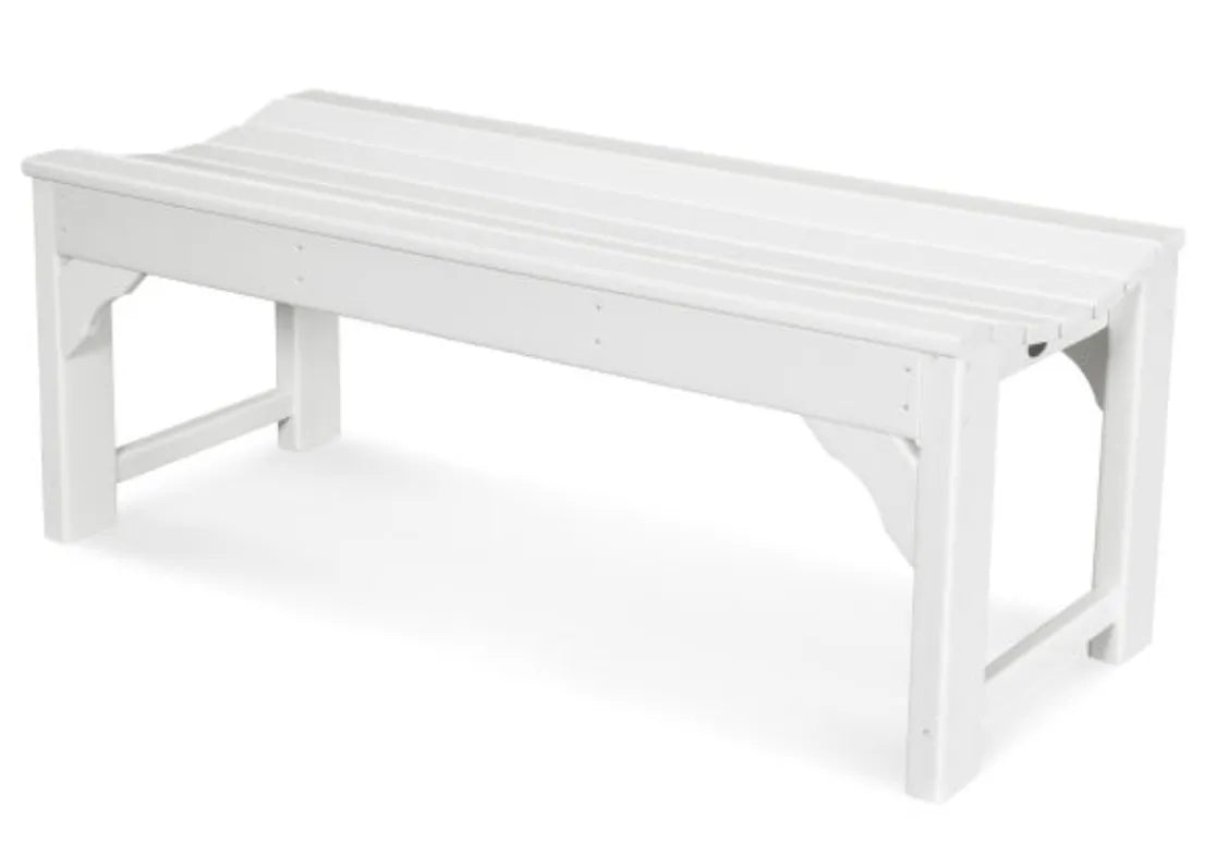 Polywood polywood bench White POLYWOOD® Traditional Garden 48&quot; Backless Bench