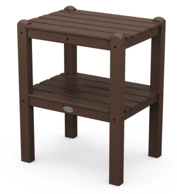 Polywood Polywood Table Mahogany POLYWOOD® Two Shelf Side Table