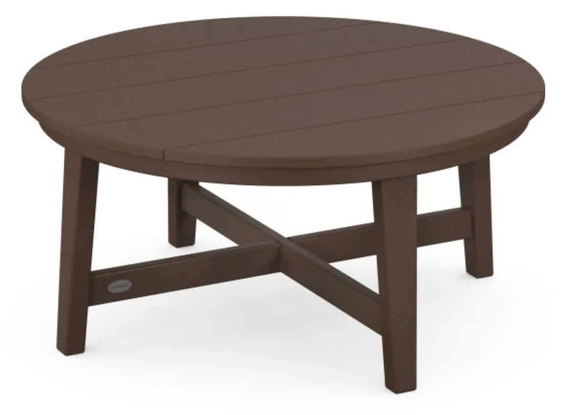 Polywood Polywood Table Mahogany POLYWOOD® Newport 36&quot; Round Coffee Table