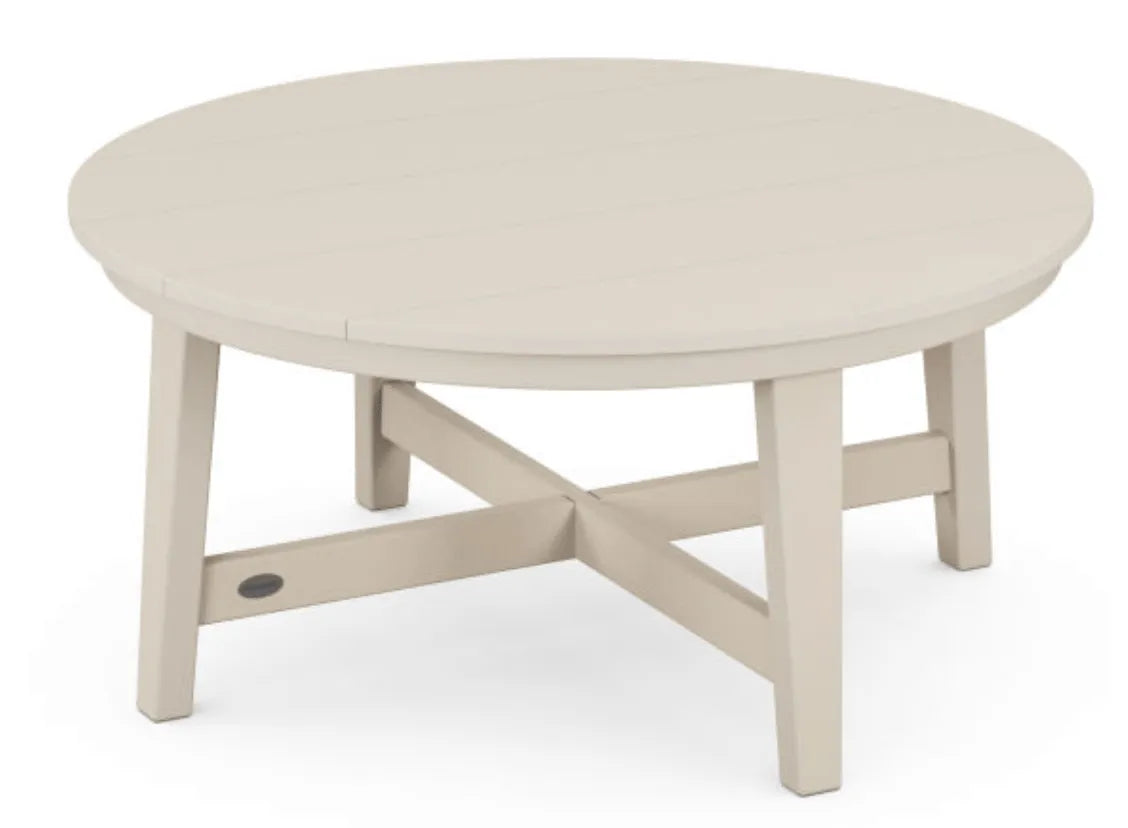 Polywood Polywood Table Sand POLYWOOD® Newport 36&quot; Round Coffee Table