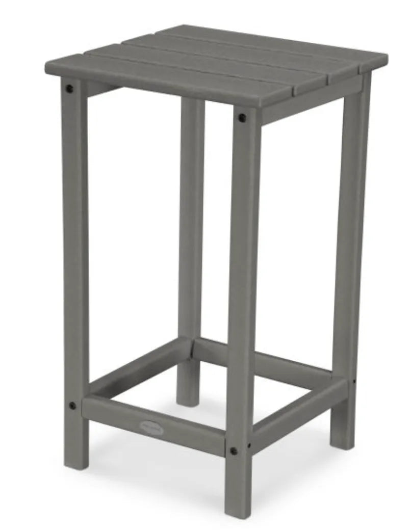 Polywood Polywood Table Slate Grey POLYWOOD® Long Island 26&quot; Counter Side Table