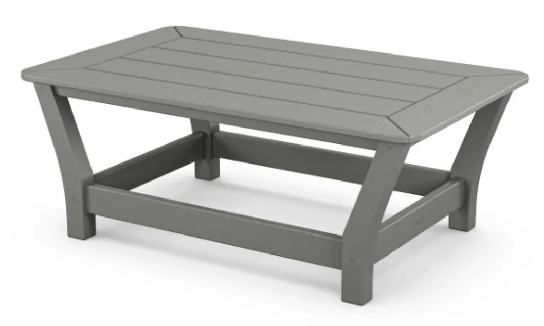 Polywood Polywood Table Slate Grey POLYWOOD® Harbour Slat Coffee Table