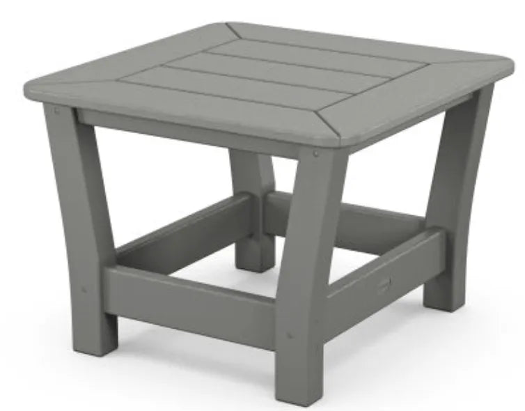Polywood Polywood Table Slate Grey POLYWOOD® Harbour Slat End Table